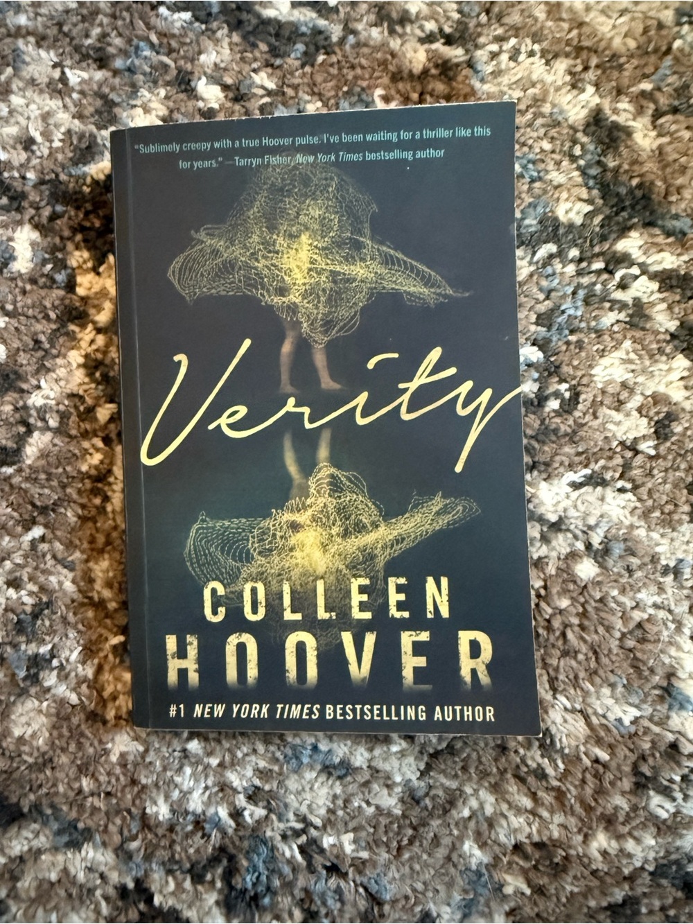 Verity by Colleen Hoover — Black & Gold Paperback Novel